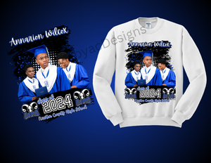 Graduation Middle Design Tee or Sweatshirt